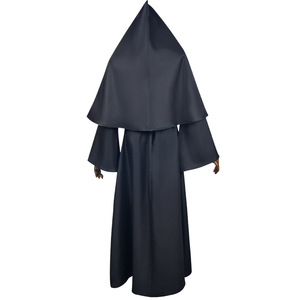 Nouvelle robe de nonne noire pour <span class=keywords><strong>adulte</strong></span> avec ceinture, robe à manches trompette pour Halloween, <span class=keywords><strong>costume</strong></span> de cosplay pour Pâques, fête ou jeu - Product Image 2