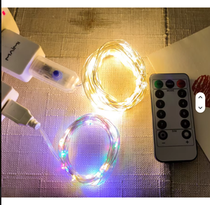 Guirnalda <span class=keywords><strong>de</strong></span> <span class=keywords><strong>Luces</strong></span> LED <span class=keywords><strong>de</strong></span> Alambre <span class=keywords><strong>de</strong></span> Cobre, <span class=keywords><strong>Luces</strong></span> <span class=keywords><strong>de</strong></span> Cadena LED Alimentadas por USB, Lámpara <span class=keywords><strong>de</strong></span> Exterior para Fiestas, Guirnalda <span class=keywords><strong>de</strong></span> <span class=keywords><strong>Luces</strong></span> Decorativas <span class=keywords><strong>con</strong></span> Control Remoto - Product Image 3