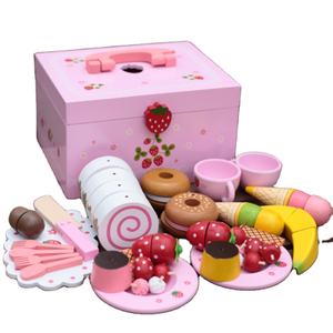 厨房假装玩公主茶时间模拟草莓甜点玩具木制下午茶玩具 - Product Image 6