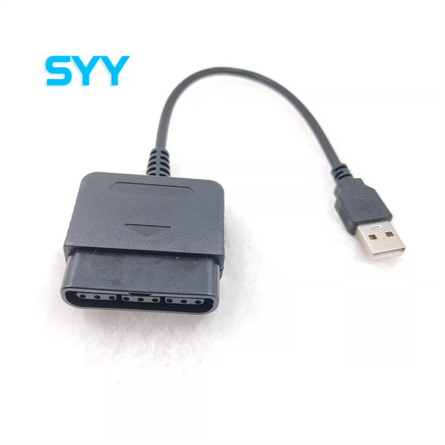 SYY Black USB Adapter Converter Cable for PS2/ and PC Gamepad Controller