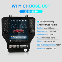 NaviHua pour Ford Mustang 2015 2020 Mise à niveau de voiture 10.4 pouces Android Car Stereo Auto Carplay Multimedia Head Unit Car GPS Navigation