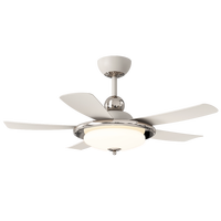 Ventiladores de Techo Inteligentes LED de 42 Pulgadas con 5 Aspas y Luces LED, Rotación Regulable para Sala de Estar/Hogar, Control Remoto/WiFi, Novedad 2026