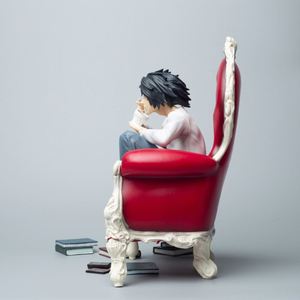 Figura de acción personalizada de L Lawliet de <span class=keywords><strong>Death</strong></span> <span class=keywords><strong>Note</strong></span>, modelo de sofá bebiendo café, <span class=keywords><strong>figuras</strong></span> de juguete - Product Image 4