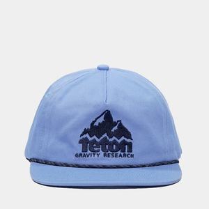 Gorra de Béisbol de 5 Paneles con Visera Plana y Cierre a Presión, Personalizable con Logotipo OEM, de Algodón Azul con Bordado y Cuerda - Product Image 2