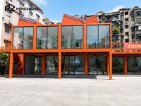 Magasin Conteneur Préfabriqué Moderne Personnalisé Installation Facile Maison Conteneur Plate à Monter en Extérieur