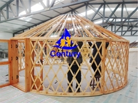Tente de yourte mongole Tente de yourte en toile Tentes d'extérieur Dom de luxe pour le glamping