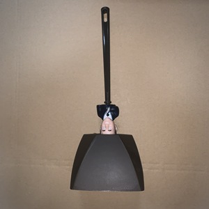 Toilet <b>Brush</b> Set With Figurine Handle Dark Brown Durable <b>Round</b> <b>Brush</b> For Bathroom Cleaning - Product Image 2