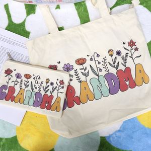 Customized Canvas Tote <b>Bag</b> Set with Cartoon & Anime Print <b>Folding</b> Style Custom Logo & Shipping <b>Bag</b> Included - Product Image 1