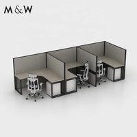M & W Mobilier commercial Poste de travail moderne Diviseur d'écran Cloison de bureau