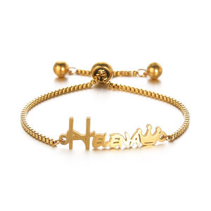 Conjunto de joyería con nombre personalizado para bebés, fecha de nacimiento, collar de acero inoxidable, pulsera, pendiente, anillo con regalo chapado en oro de 18 quilates - Product Image 2