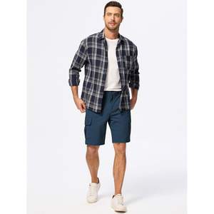 2025 <b>Men's</b> Casual Elastic Waist <b>Cargo</b> <b>Shorts</b> <b>Lightweight</b> Corduroy for Outdoor Hiking & Work <b>Mens</b> Hiking <b>Shorts</b> - Product Image 2