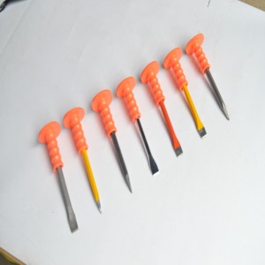 Manufacturer Premium Quality Woodworking Tools <strong>Chisel</strong> Manual Flat Cold <strong>Chisel</strong> With <strong>Round</strong> Handle - Product Image 5