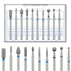 Lot de 10 embouts de ponçage en acier inoxydable et alliage de tungstène pour l'élimination des cuticules et le polissage des ongles, accessoires pour lime électrique - Product Image 4
