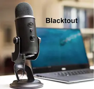 Blue Yeti – Microphone USB à condensateur professionnel Logitech, enregistrement, chant K, voix en direct, ancre de jeu pour PC