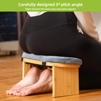Tabouret de yoga et de méditation à domicile en bambou, doux, confortable, amovible et réglable en hauteur, pour l'exercice, idéal pour le dropshipping transfrontalier