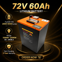 Promo Panas Baterai Solid State 72V 60Ah untuk Skuter/Ebike/Motor Trail Listrik - Tahan Api 2000 Siklus Katoda LiNiMnCoO2