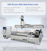 Routeur CNC 4 axes pour gravure sur bois, machine à bois avec axe rotatif, commande NC Studio RichAuto DSP, servomoteur AC 6KW, broche simple