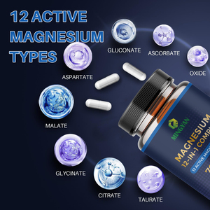 Capsules de complexe de magnésium OEM |   Complément alimentaire à haute absorption pour le sommeil et la relaxation musculaire, fabriqué en usine GMP - Product Image 5