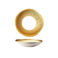 Assiette creuse en porcelaine de luxe légère de 8 à 12 pouces de qualité alimentaire va au lave-vaisselle bol à fruits/dessert pour hôtel/restaurant