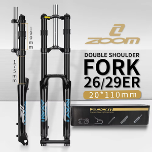 <strong>ZOOM</strong> Bicycle Front <strong>Fork</strong> 26/27.5/29in for MTB Downhill Double Shoulder Shock Absober Damping Adjust Speed-Down Suspension <strong>Fork</strong> - Product Image 3