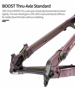 Cadre de VTT DH Softtail à suspension intégrale en aluminium 27,5/29 pouces avec amortisseur arrière et axe traversant 148x12 - Product Image 6