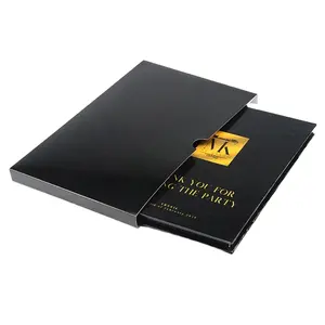 customized handmade luxury hardcover video business card 7 inch LCD display HD envelope golden video brochure