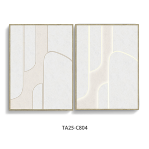 Quadro su Tela Minimalista Geometrico con LED, Arte Moderna per Soggiorno, Grande Dipinto da Appendere - Product Image 4
