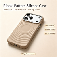 Coque magnétique en silicone effet diamant ondulé pour iPhone 18 Pro Max, avec cadre de protection d'objectif pour iPhone 12 Pro Max et iPhone 17 – Vente en gros