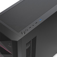 Boîtier PC Gamer Vertical Mid Tower GALAX Wind Blade A5 avec Panneau Frontal en Verre Trempé, Grille Métallique, USB-C et RGB, Noir