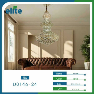 Elegante lampadario di cristallo di lusso per la casa moderna decorazione di soggiorno caldo bianco apparecchio di illuminazione stampa 3D appeso personalizzato - Product Image 1