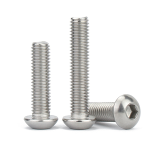 ISO7380 M3 M4 M5 M6 M8 M10 X 50mm SS Acier inoxydable 304 à six pans creux Allen Cap Round Button Head Vis à métaux - Product Image 1
