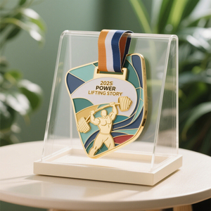 Vibrantes Premios de Natación Personalizados en Esmalte con Cordón para Campeonatos Acuáticos - Product Image 3