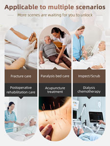 سروال قطني مفتوح من الأسفل بسحاب للمرضى، ملابس رعاية المرضى للعمليات الجراحية، زي موحد من نوع ثوب المريض - Product Image 6