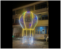 Prix de gros, imperméable IP65, économie d'énergie, ballon à air chaud 3D de Noël pour l'extérieur, lumière LED, télécommande, multicolore