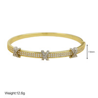 Bijoux de marque en laiton de mode chaude Bracelet d'ouverture de la lettre D plaqué or 18 carats