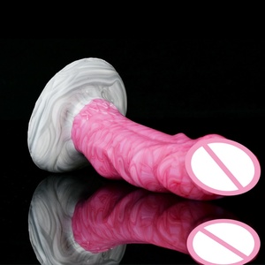 FAAK-G57 Gory Dog <b>Dildo</b> Curved Realistic Animal Penis With Sucker Sex Toys for Women Vaginal Stimulation Adult Anal Plug - Product Image 4