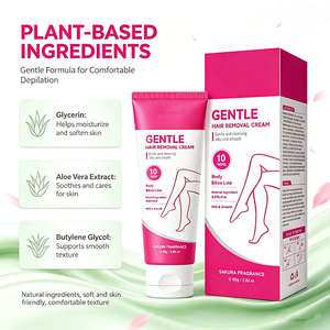 Crème <span class=keywords><strong>d</strong></span>épilatoire douce à marque privée pour aisselles, jambes et zone du maillot, à base <span class=keywords><strong>d</strong></span>'herbes naturelles et <span class=keywords><strong>d</strong></span>'aloe vera, pour une épilation lisse - Product Image 5