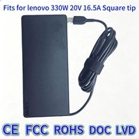 Chargeur secteur pour ordinateur portable 330W 20V 16.5A, pointe carrée fine avec logo, compatible avec Lenovo Legion Pro 7 Y9000K R9000K, adaptateur pour ordinateur portable de jeu