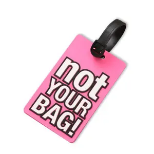 Etichetta per bagagli in PVC morbido di vendita calda per viaggio da viaggio non la tua borsa etichette per valigie per borse regali promozionali Multi-colori