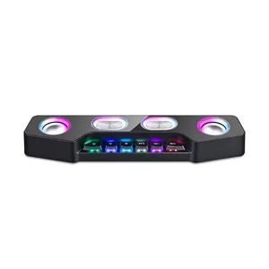 2022 New Fashion Portable Wireless Mini Portable BlueTooth Gaming Speakers audio system sound Colorful RGB light for PC Phone