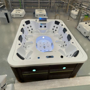 Spa Extérieur 8 <span class=keywords><strong>Personnes</strong></span> Jacuzzi Bain à Remous de Massage Couleur Blanche avec Système Balboa Spas Approuvés CE pour Hôtel - Product Image 4