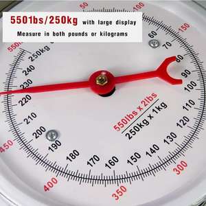 2-Haken-Hängewaage mit Federmechanismus, 550lb/<span class=keywords><strong>250kg</strong></span> Großwildwaage - Product Image 4
