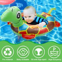 Anneau de natation gonflable en forme de tortue pour bébé, flotteur de natation en PVC