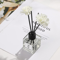 Diffuseur d'ambiance longue durée et durable pour intérieur, parfum Gardénia, pour salle de bain, toilettes, armoire, voiture, fleur en verre, usage domestique et bureau