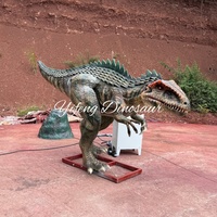 Allosaurus animatronique grandeur nature, modèle de dinosaure réaliste et mobile pour parc à thème