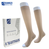 Bas de contention médicaux jusqu'au genou 15-20 mmHg anti-embolie varices certifiés CE ISO13485 – Fabrication en usine