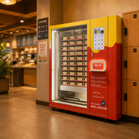 Distributeur de repas en boîte chauffant avec écran tactile LCD, libre-service pour cantine de bureau