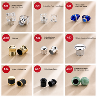 En stock, vente en gros, bouteilles en verre avec couvercle en plastique transparent, buses de pulvérisation en aluminium électrolytique, bouchons à vis baïonnette 13/15 mm pour bouteilles