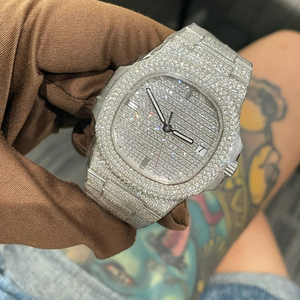 Reloj de Moissanita Brillante de Primera Calidad, Reloj de Diseño Clásico para Hombre - Product Image 2