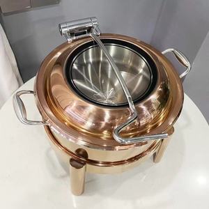Juego de Utensilios de Cocina para Buffet Liyunda, Calentador de Comida tipo Chafing Dish, Acero Inoxidable, 6L, Dorado, para <span class=keywords><strong>Restaurante</strong></span> - Product Image 3